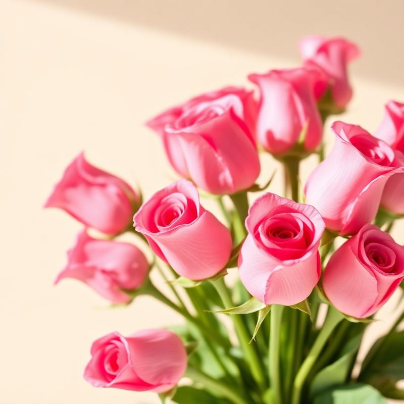 Rose Hot Pink Lola 50cm